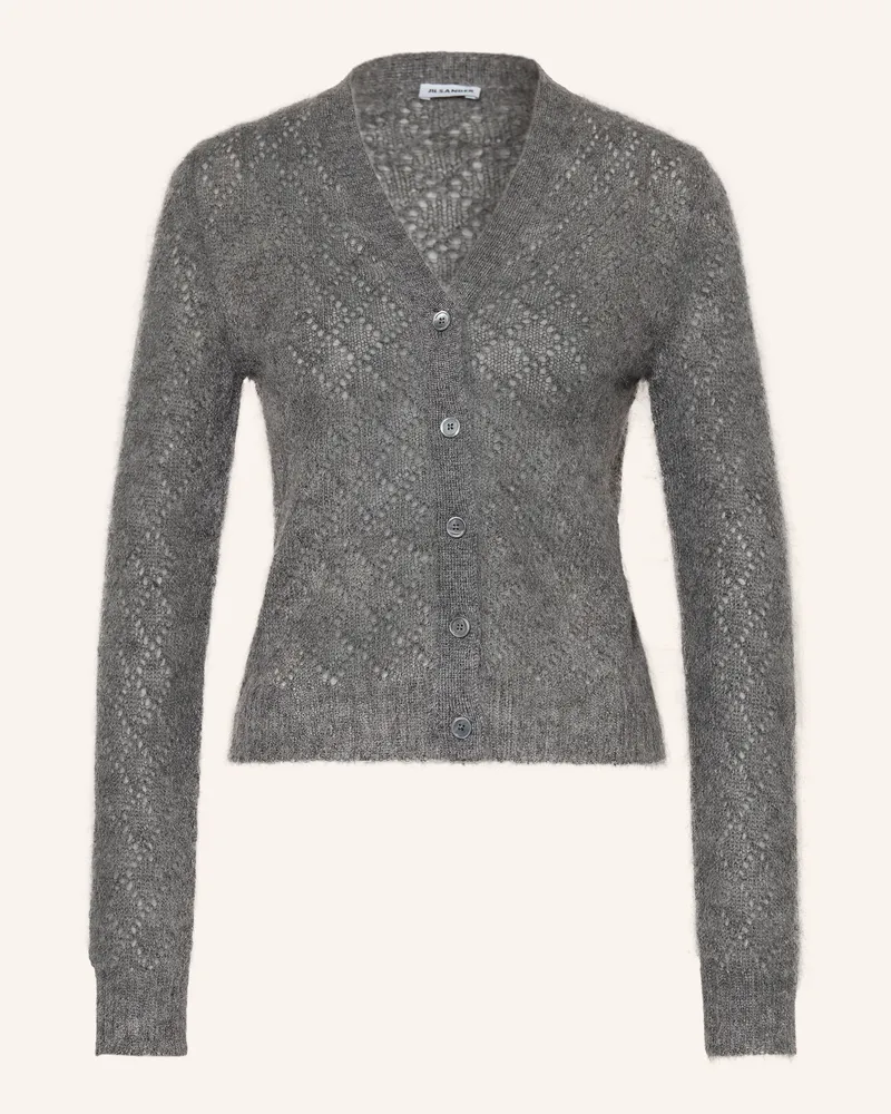 Jil Sander Strickjacke Mit Mohair Und Seide grau Grau