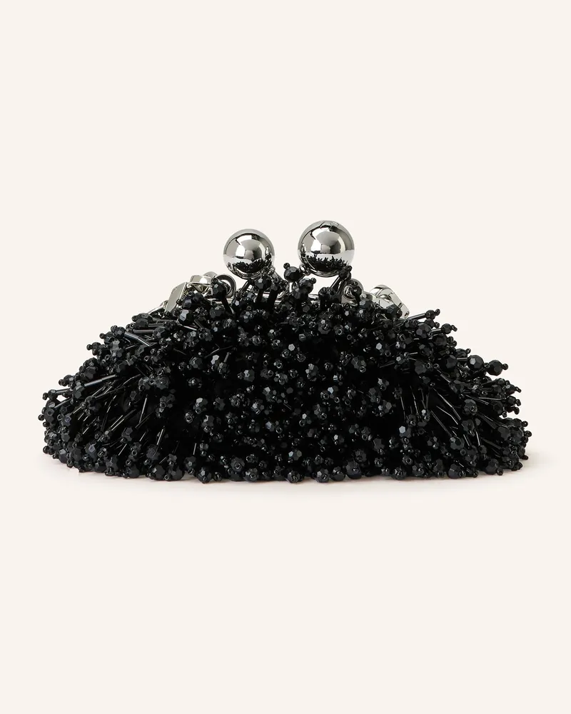 Max Mara Micro Bag DOTTO mit Schmuckperlen Schwarz