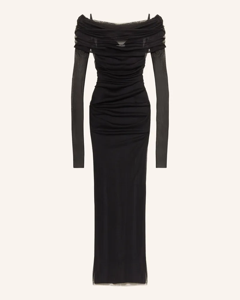 Christopher Esber Mesh-Kleid VEILED aus Seide Schwarz