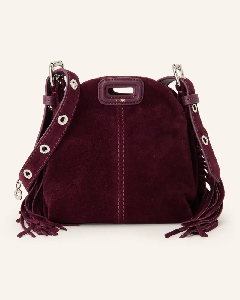 Maje Schultertasche Mit Nieten lila Dunkellila