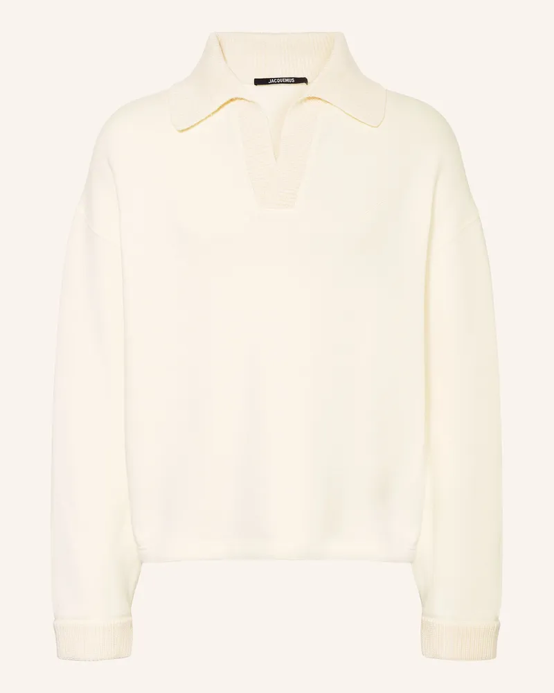 Jacquemus Oversized-Sweatshirt LE POLO PUNTO Creme