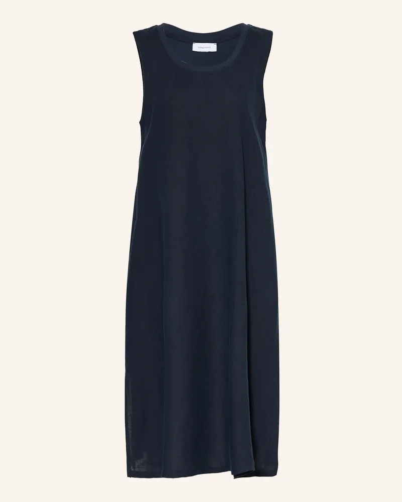 Darling Harbour Kleid Im Materialmix Mit Leinen blau Navy