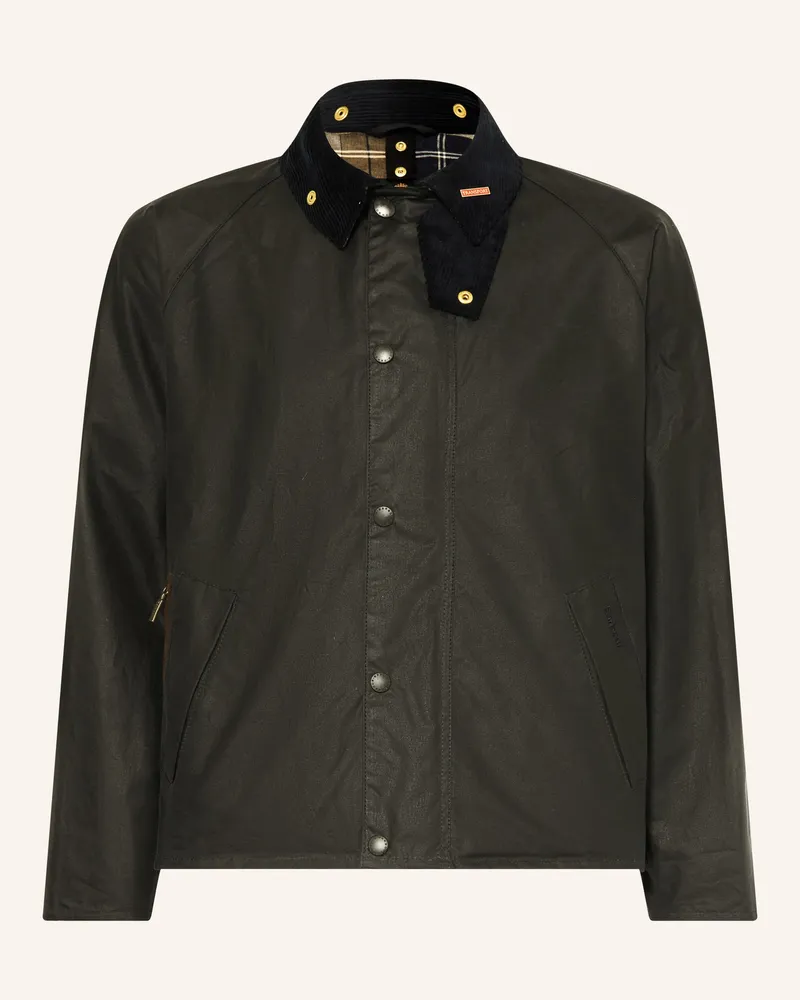 Barbour Fieldjacket Icons Transport blau Dunkelgrau