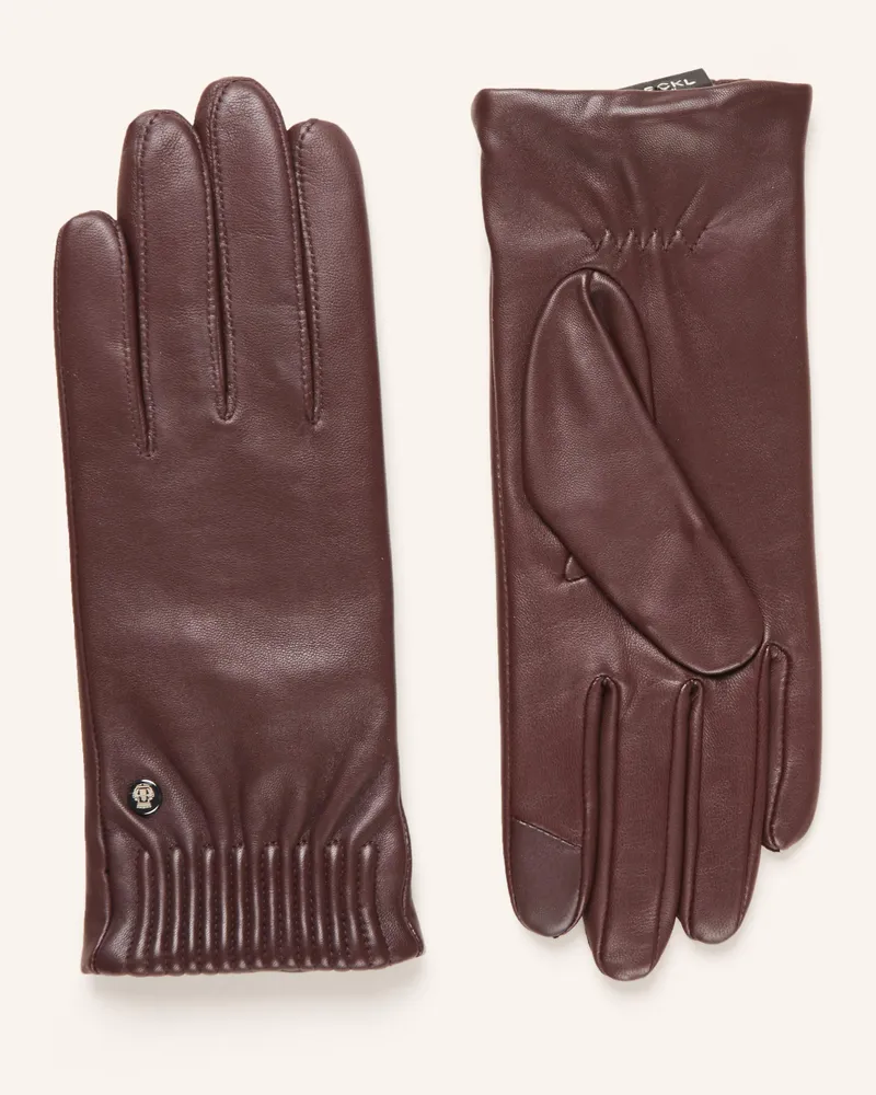 Roeckl Lederhandschuhe ARIZONA mit Touchscreen-Funktion Dunkelrot