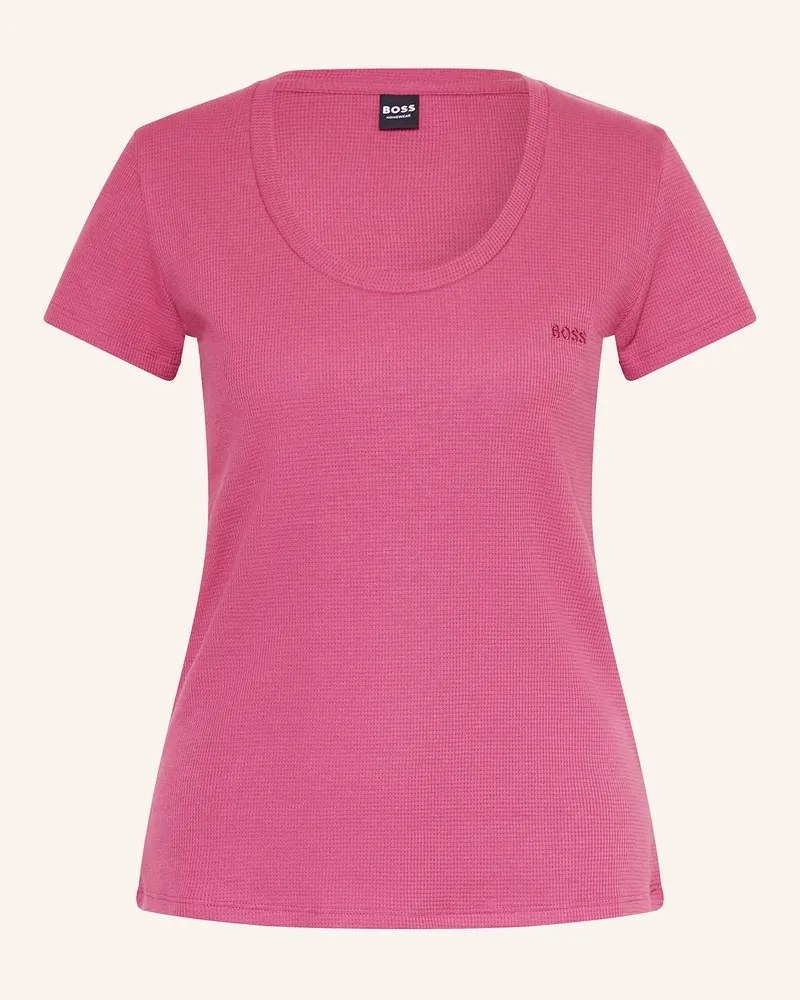 HUGO BOSS Schlafshirt Waffle pink Pink