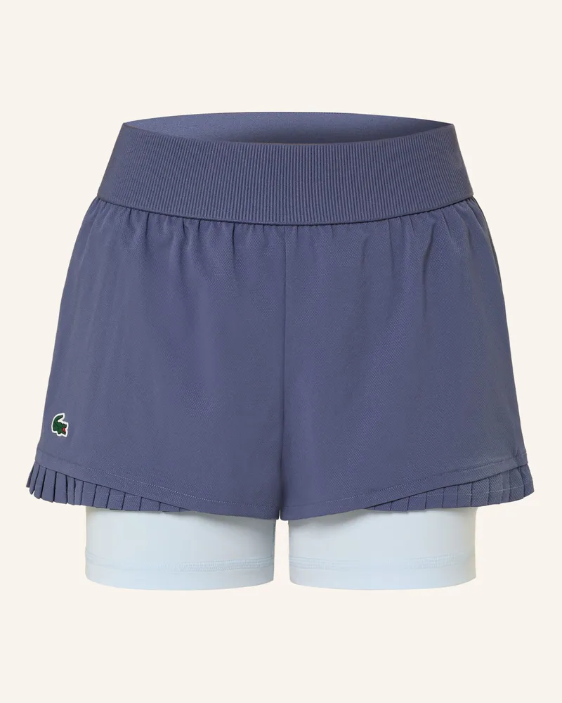 Lacoste 2-in1-Tennisshorts Dunkellila