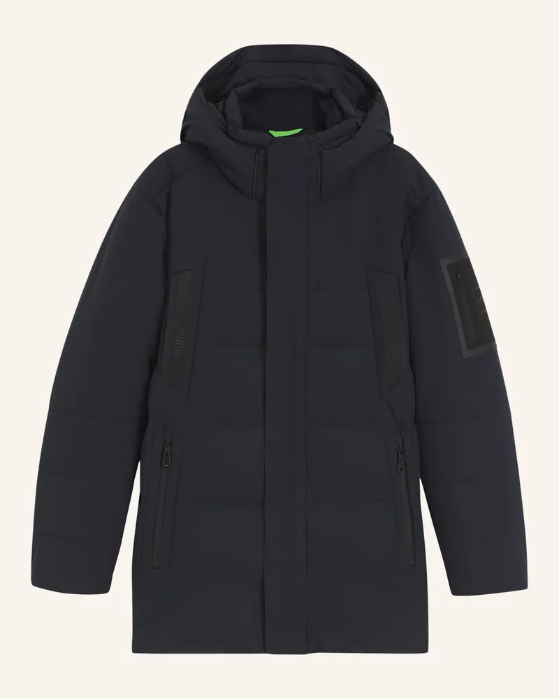 HUGO BOSS Jacke Ow_Block-X Parka Regular Fit blau Dunkelblau