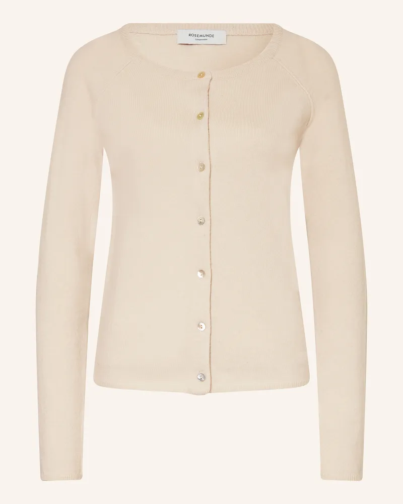 Rosemunde Strickjacke Laica Mit Cashmere weiss Beige