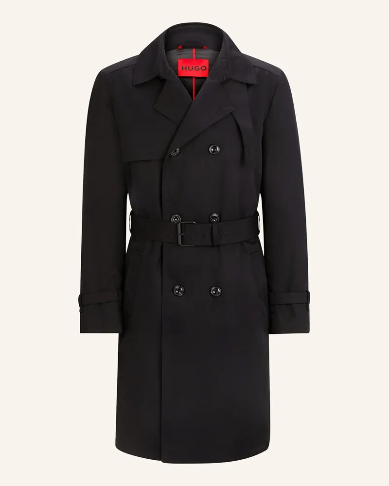 HUGO BOSS Trenchcoat MALUKS Schwarz