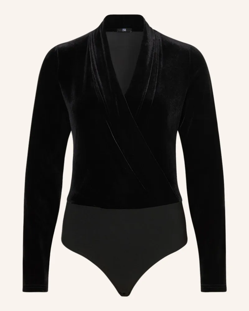 Riani String-Body Aus Samt schwarz Schwarz