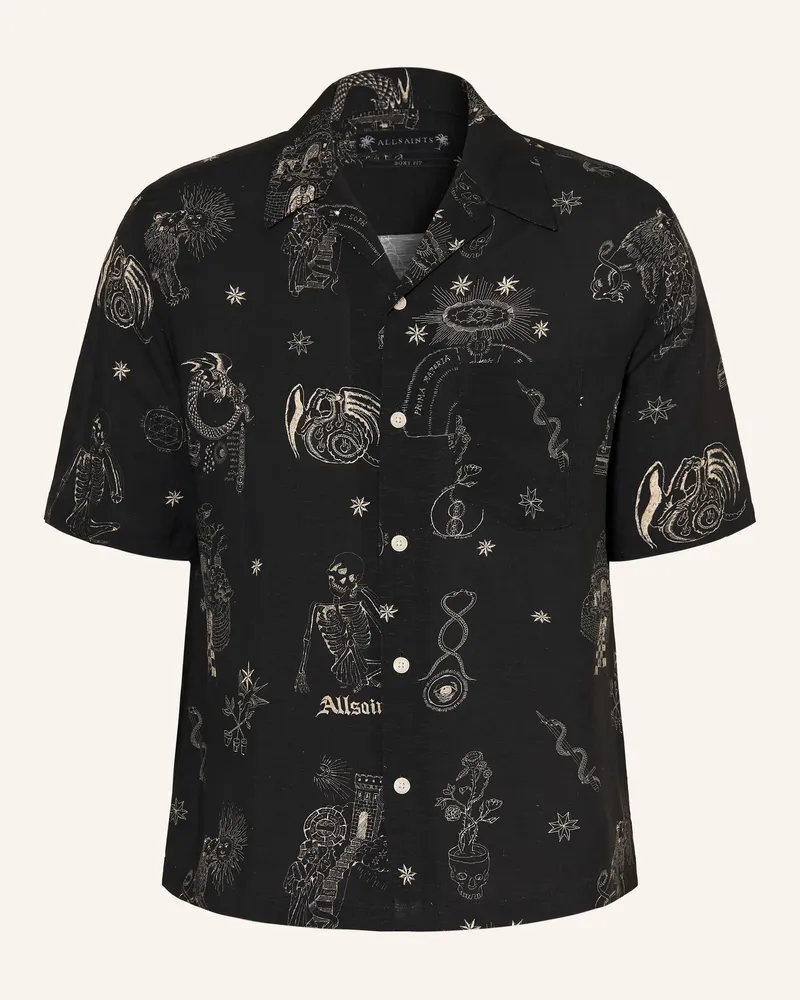 AllSaints Resorthemd TERRA Comfort Fit Schwarz