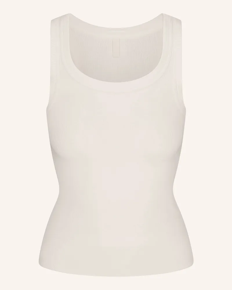 SKIMS Top Cotton Rib weiss Marble