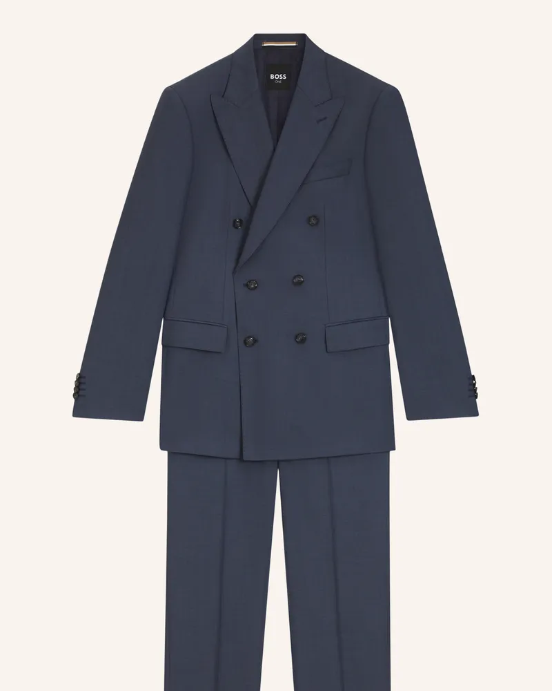 HUGO BOSS Business Anzug H-HUGE-2PCS-DB-254 Slim Fit Blau