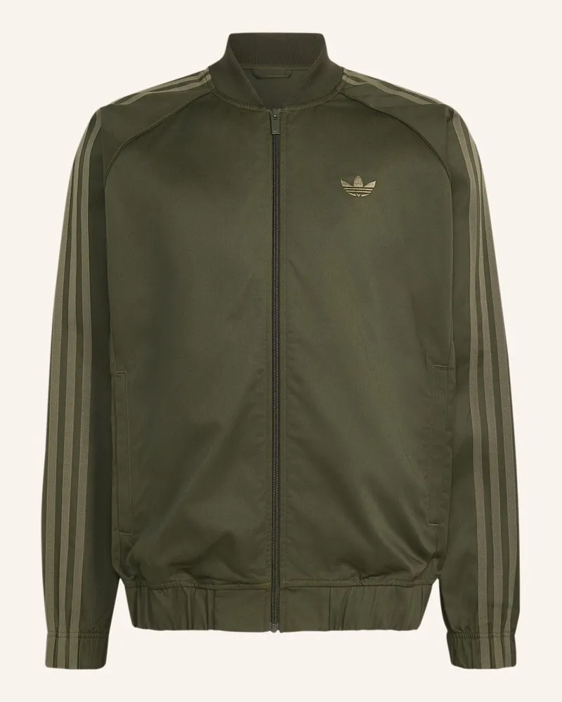 adidas Sst Adicolor Classics Track Top Baumwolle Twill gruen Schwarz