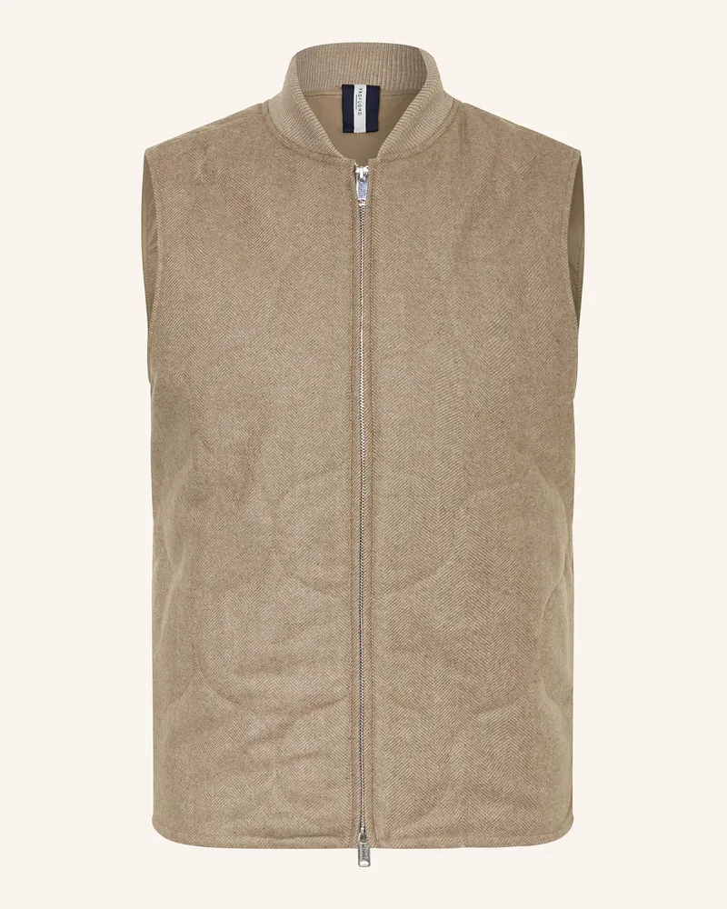 Profuomo Steppweste braun Hellbraun