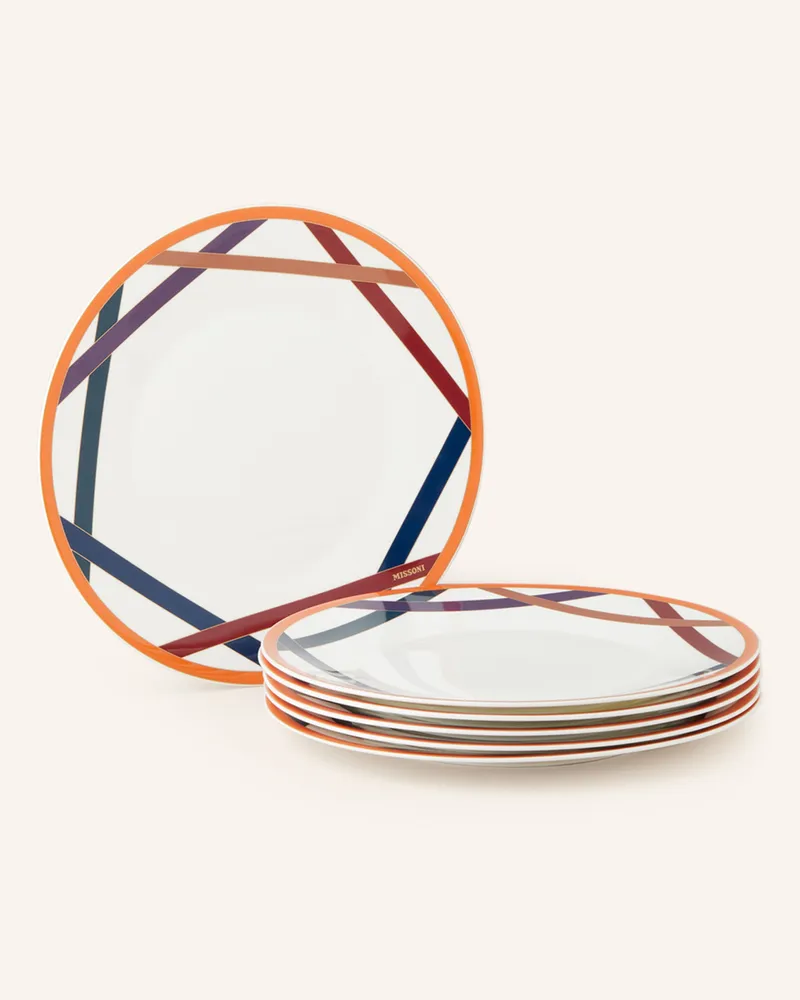 Missoni Home 6er-Set Speiseteller NASTRI Creme
