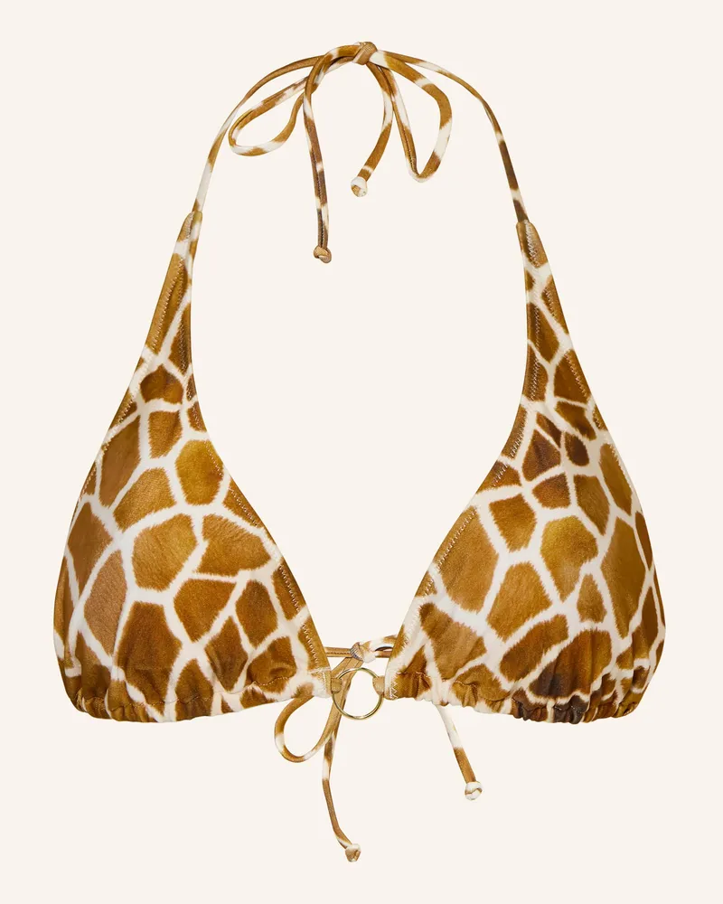 Mrs & HUGS Neckholder-Bikini-Top Hellbraun