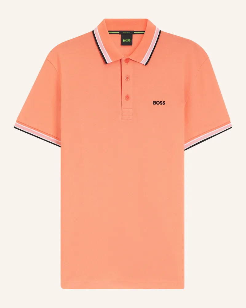 HUGO BOSS Piqué-Poloshirt Paddy Curved Regular Fit pink Pink