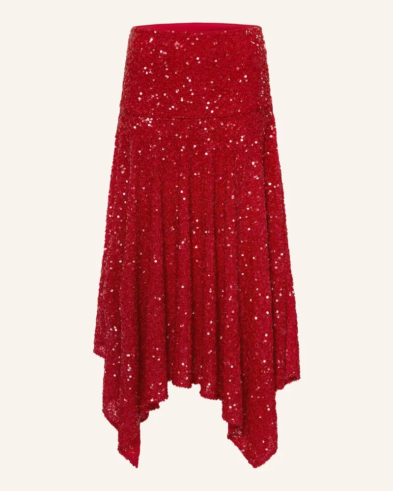 ROTATE Birger Christensen Rock Mit Pailletten rot Rot