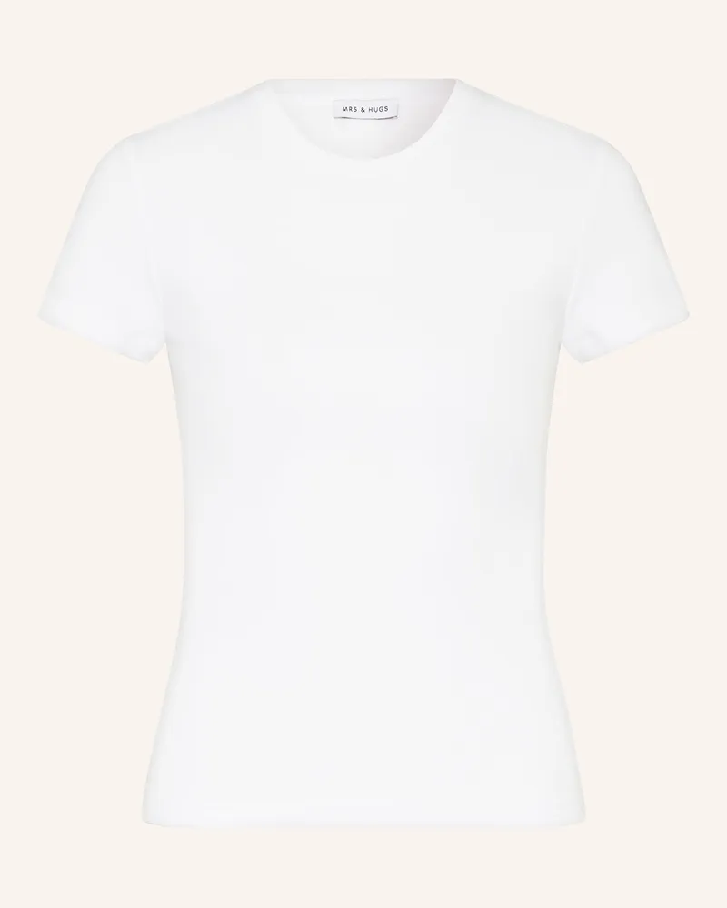 Mrs & HUGS T-Shirt weiss Weiss