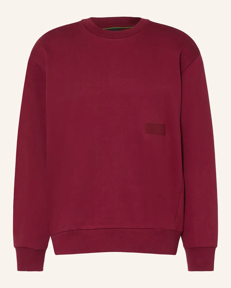 HUGO BOSS Sweatshirt rot Dunkelrot