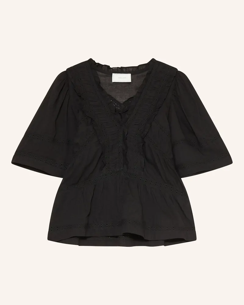 Neo Noir Blusenshirt EVIENNE mit Rüschen Schwarz