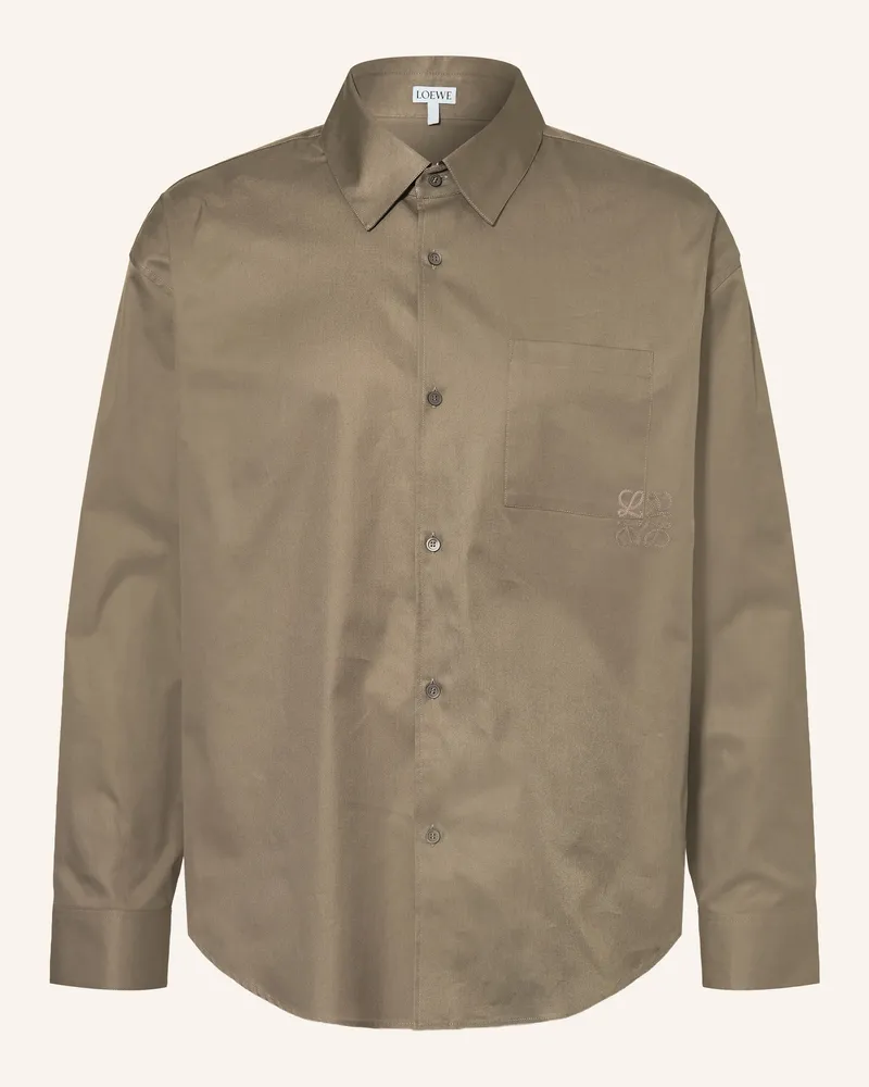 Loewe Hemd Comfort Fit beige Khaki