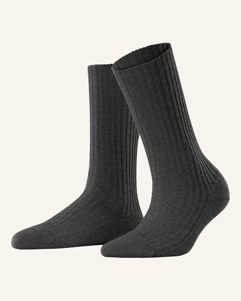 Falke Strümpfe Cosy Wool Boot Mit Merinowolle grau 3080