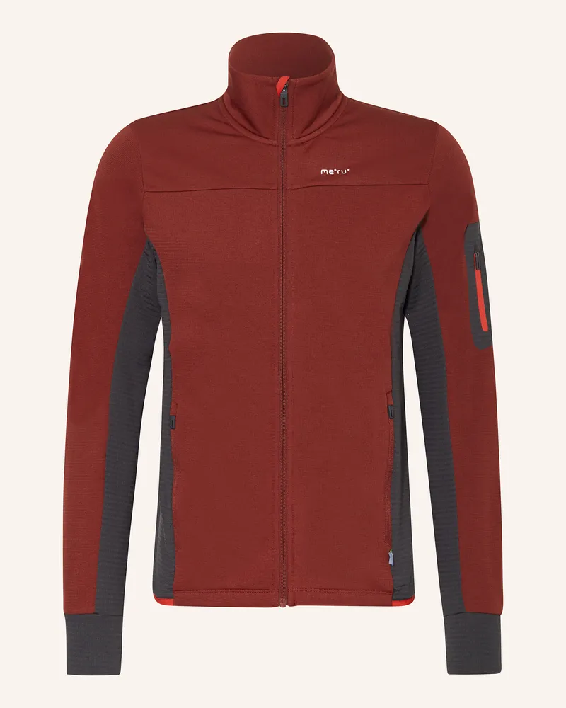 me°ru' Midlayer-Jacke Bornholm braun Dunkelrot