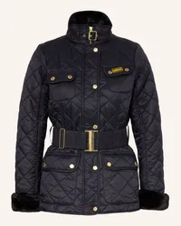 Barbour Steppjacke INTERNATION POLARQUILT mit Kunstfell Schwarz