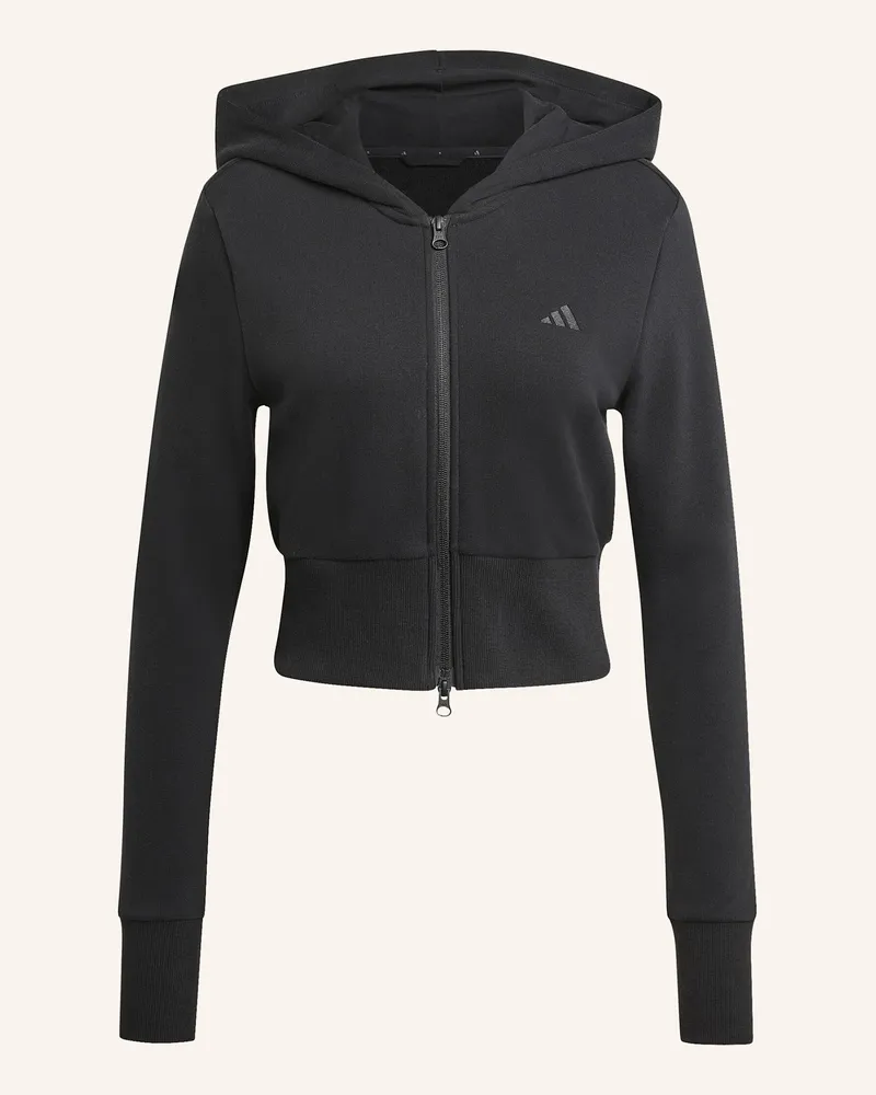 adidas SEASONAL ESSENTIALS FRENCH TERRY TRACK TOP MIT DURCHGEHENDEM REISSVERSCHLUSS Schwarz