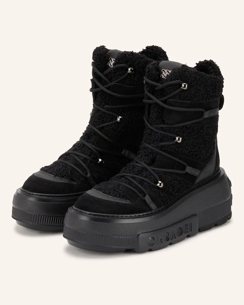 Casadei Plateau-Boots Nexus schwarz Schwarz