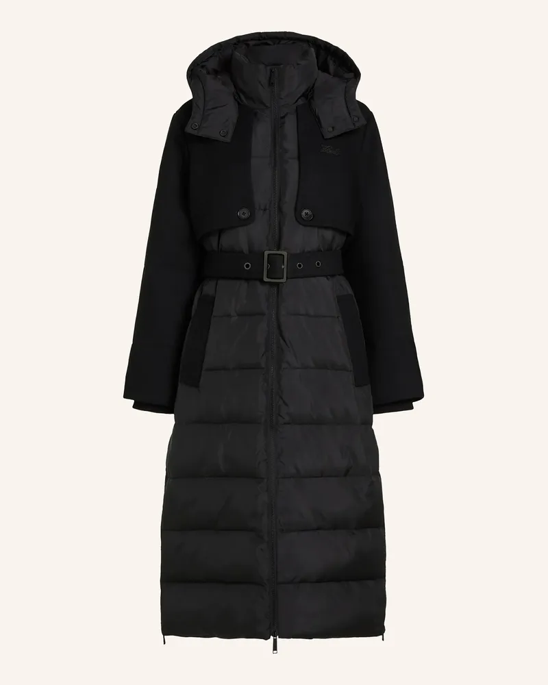 Karl Lagerfeld Mantel schwarz Schwarz