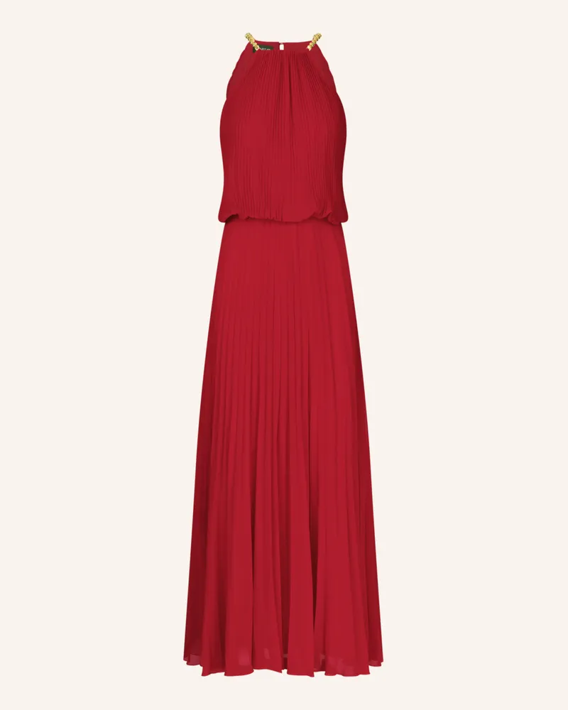 Apart Plisseekleid Rot