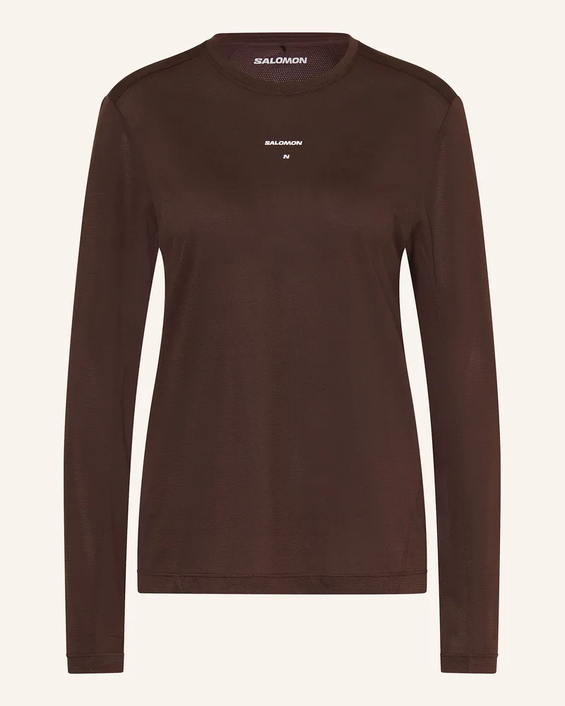 Salomon Laufshirt SHAKEOUT CORE Braun