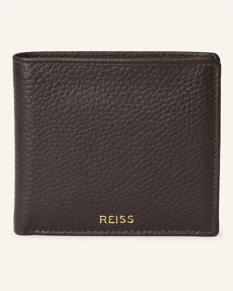 Reiss Geldbörse Grainy braun Dunkelbraun