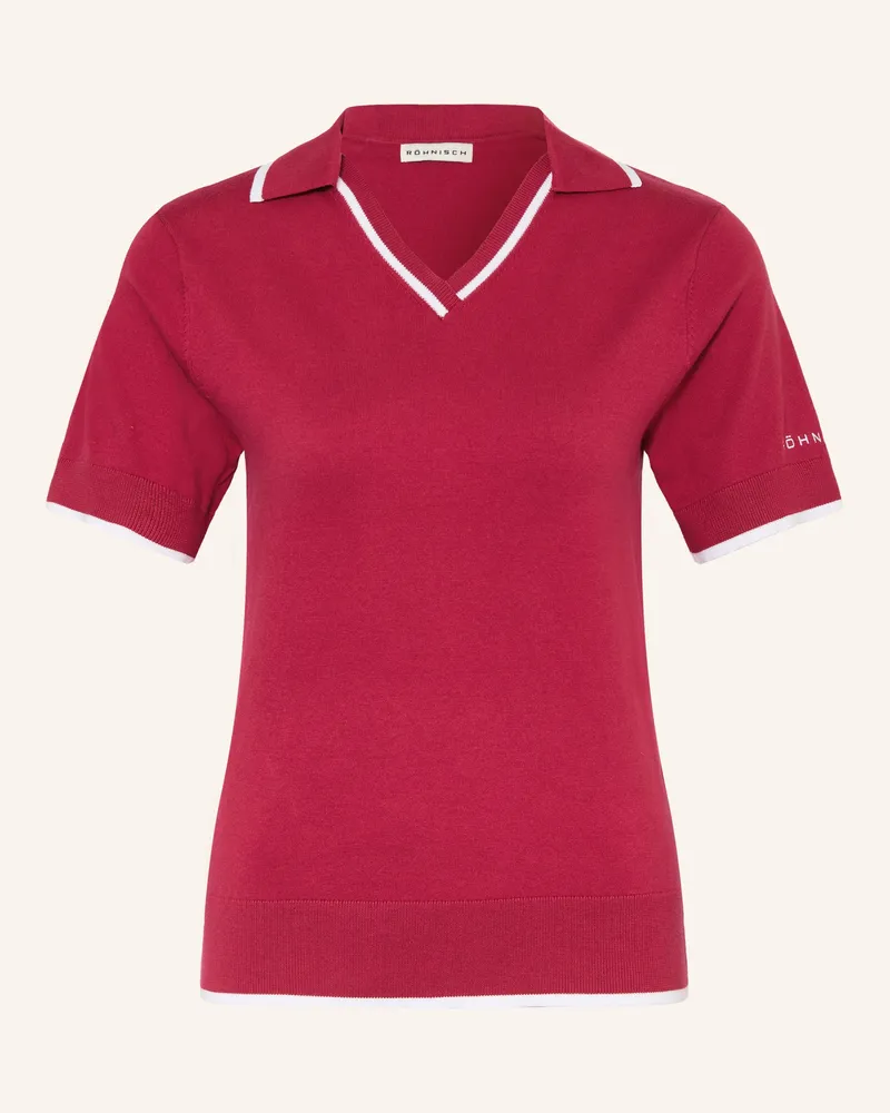 Röhnisch Strick-Poloshirt Swing Regular Fit rot Dunkelrot