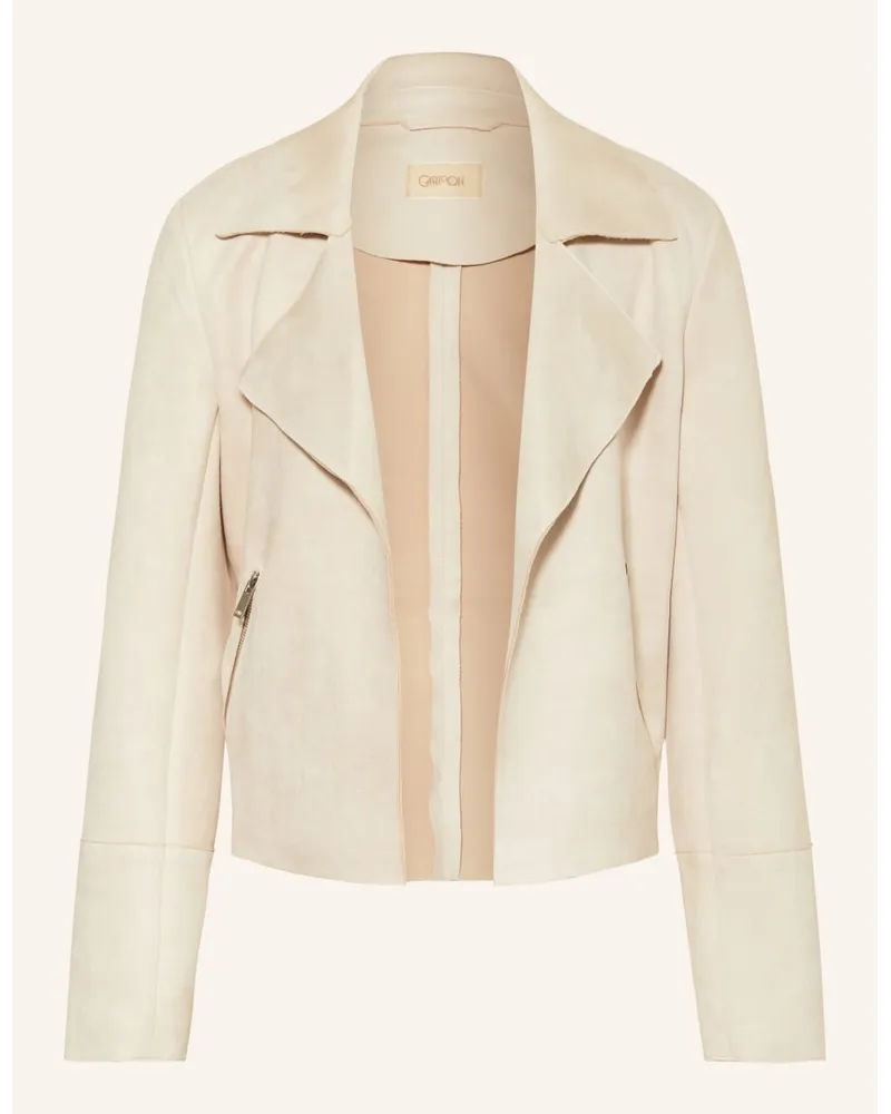 Cartoon Blazer in Lederoptik Beige