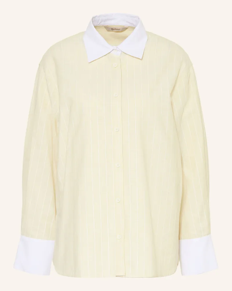 Barbour Hemdbluse gelb Hellgrün