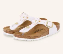 Zehentrenner Gizeh Flowers Mit Nieten weiss