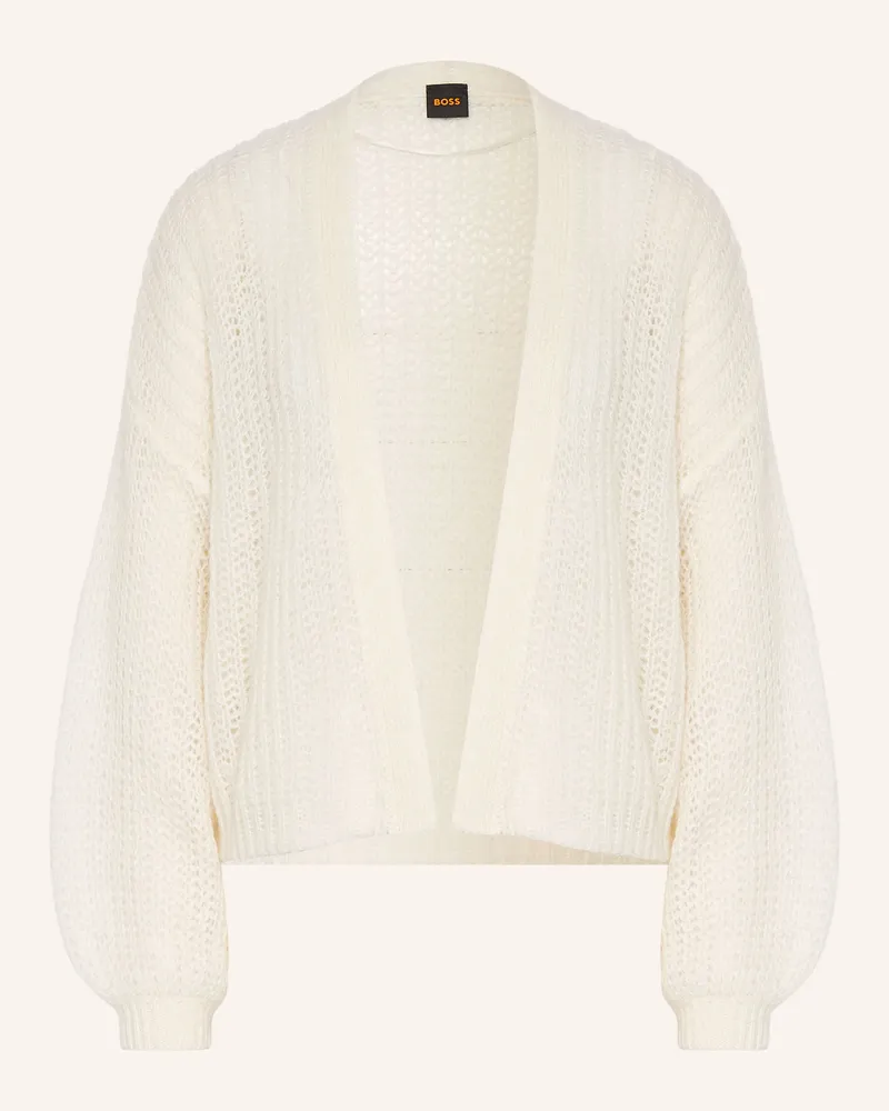 HUGO BOSS Strickjacke Furgovia Mit Mohair weiss Weiss