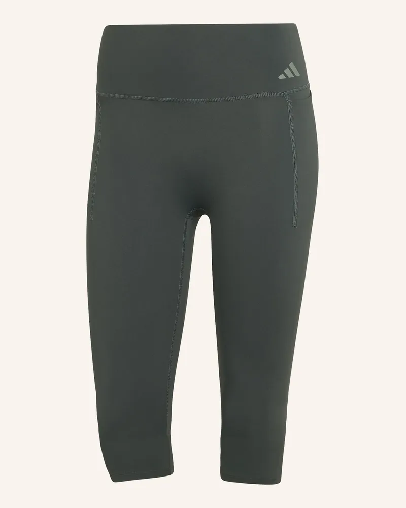 adidas Optime Workout Contour Capri-Leggings grau Schwarz