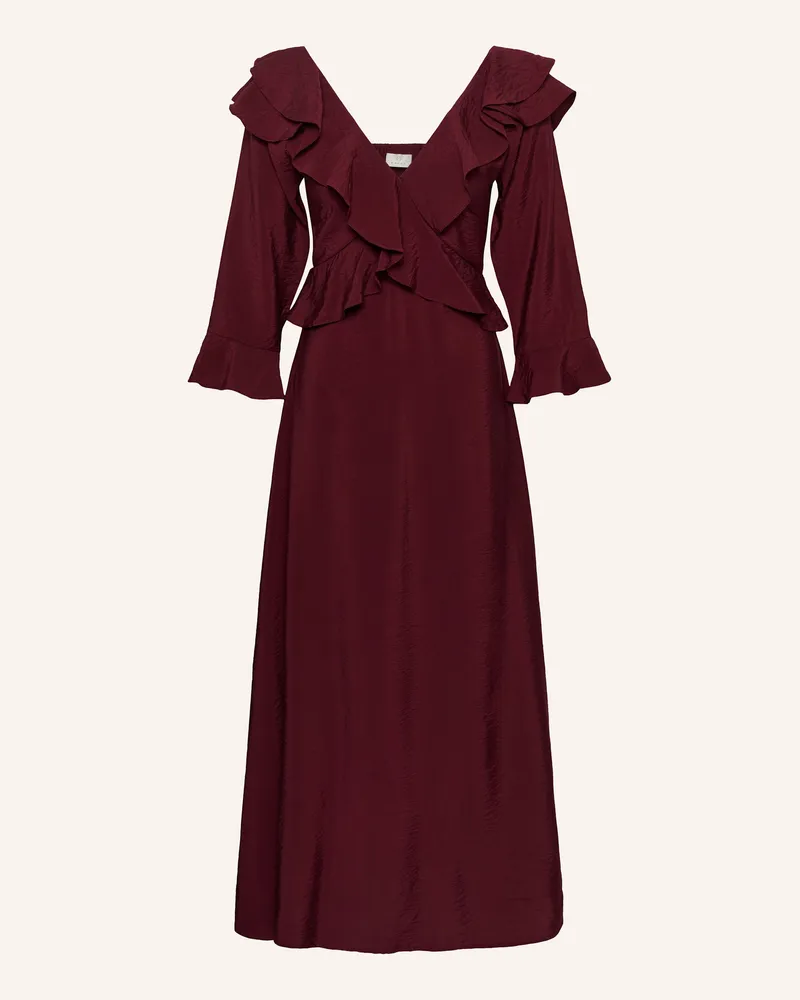 Kaffe Maxikleid Mit Volants Kaelsie rot Rot