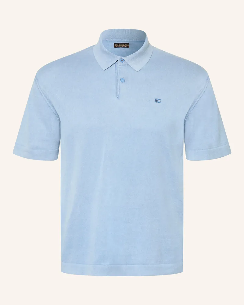 Napapijri Jersey-Poloshirt Hudson blau Hellblau