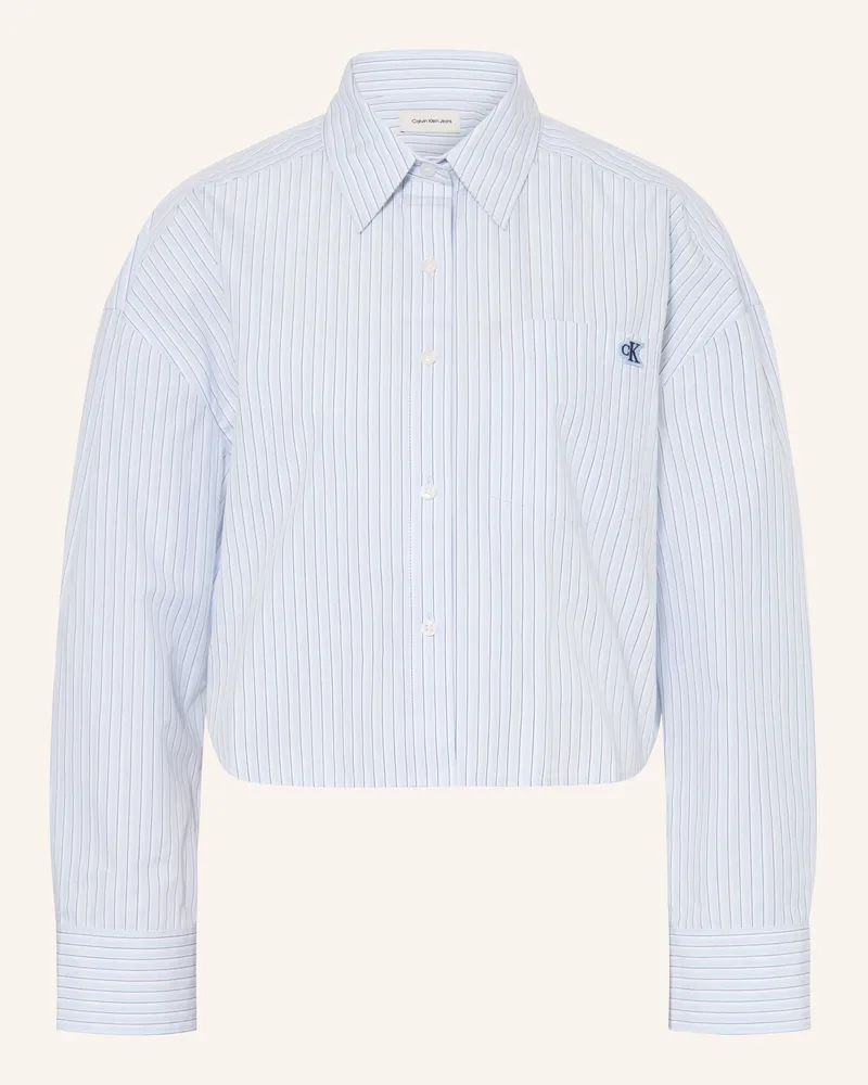 Calvin Klein Hemdbluse blau Hellblau