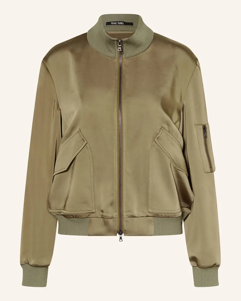 MARC AUREL Satinblouson Khaki