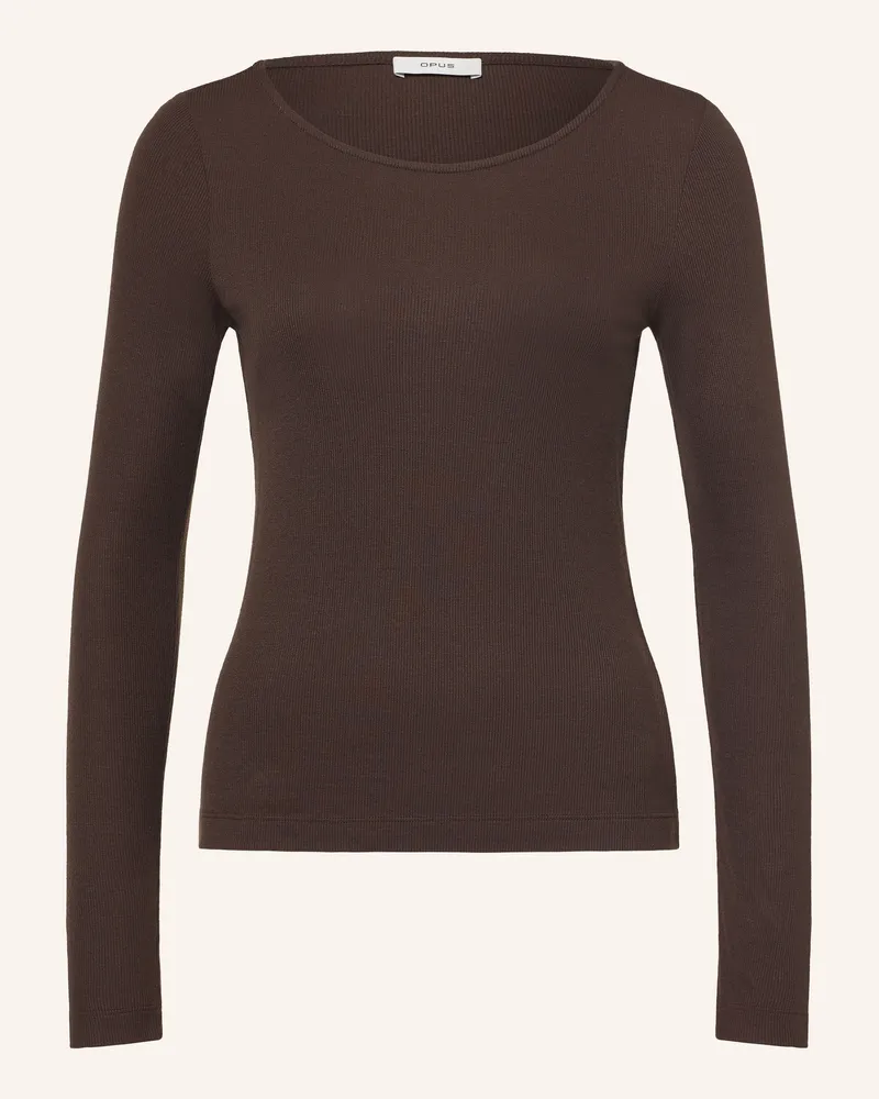 OPUS Longsleeve Smallo braun Dunkelbraun