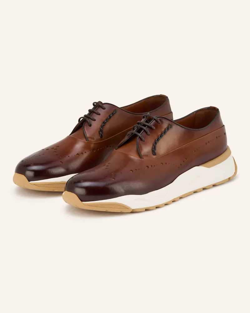 Santoni Sneaker Zuno braun Hellbraun