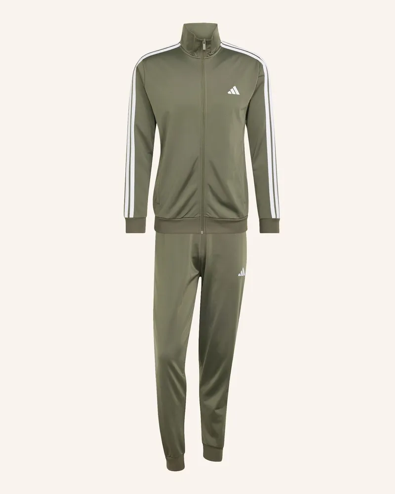 adidas Trainingsanzug Dayready Mit Galonstreifen gruen Oliv