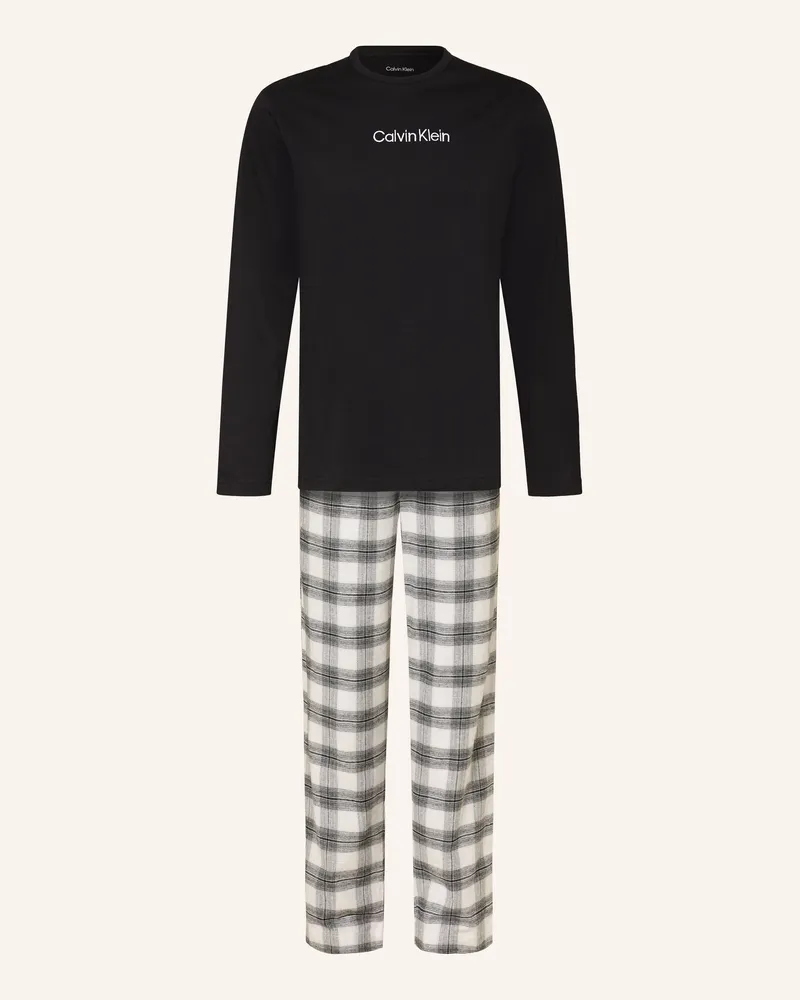 Calvin Klein Schlafanzug schwarz Schwarz